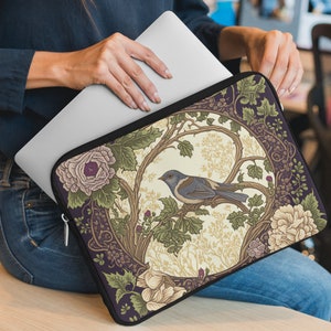 Designer MacBook Air William Morris Floral Case, Arts Crafts Premium Laptop MacBook Pro Sleeve, MacBook Air 13 inch sleeve, 15 inch sleeve