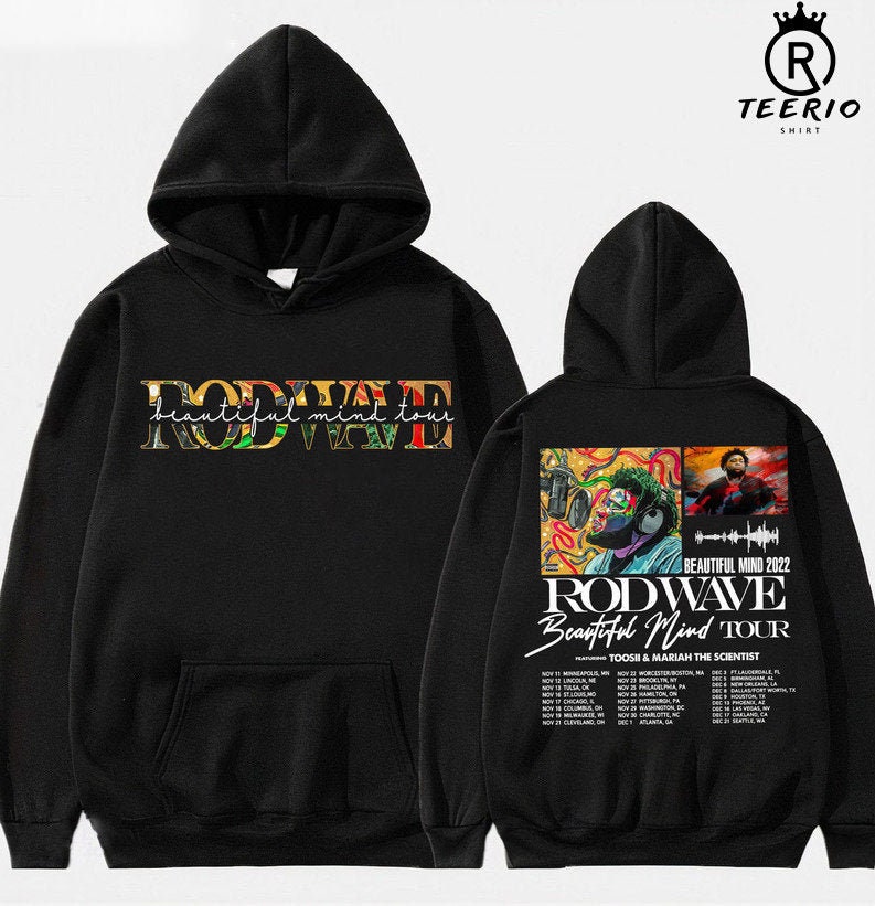 Discover Rod Wave Beautiful Mind 2022 Tour Tshirt, Vintage Unisex Hoodie