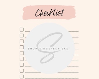 Lista de verificación minimalista imprimible
