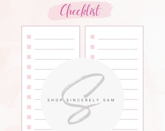 Printable Checklist Template