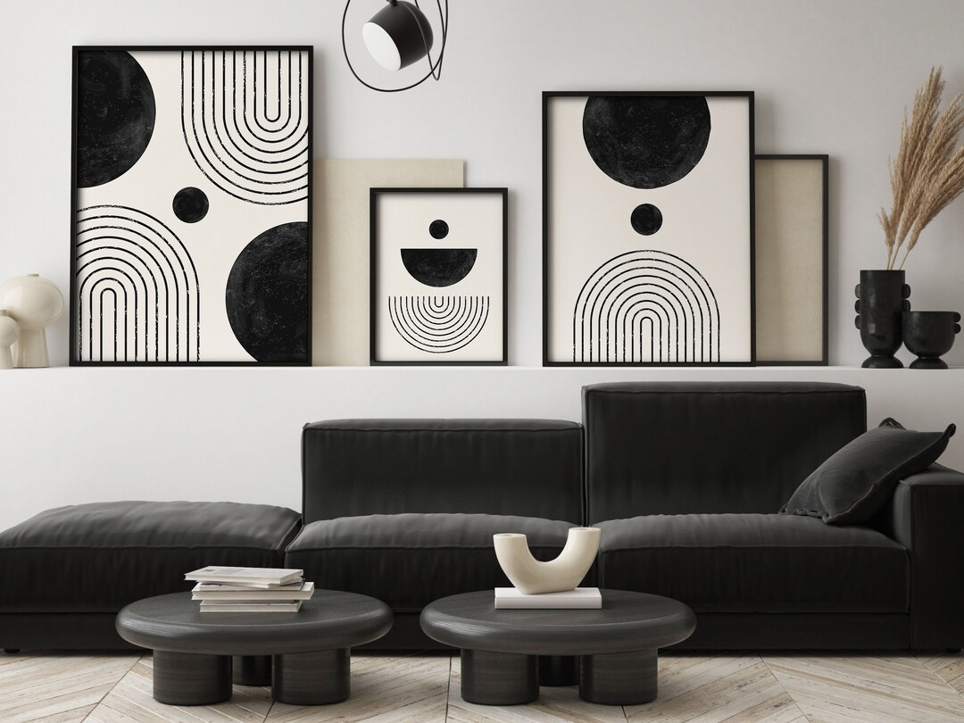Modern Gallery Wall Set of 3 Boho Bundle Print Set Gallery - Etsy