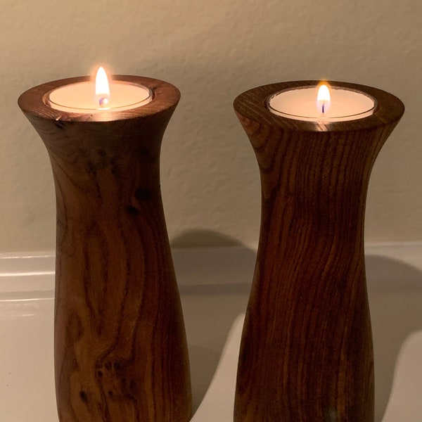 Burl Candle Holders Etsy
