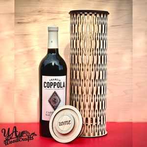 Wooden personalized wine box, Christmas gift ,Birthday gift idea, Custom made present, For friends, for coworkers, for wine lovers