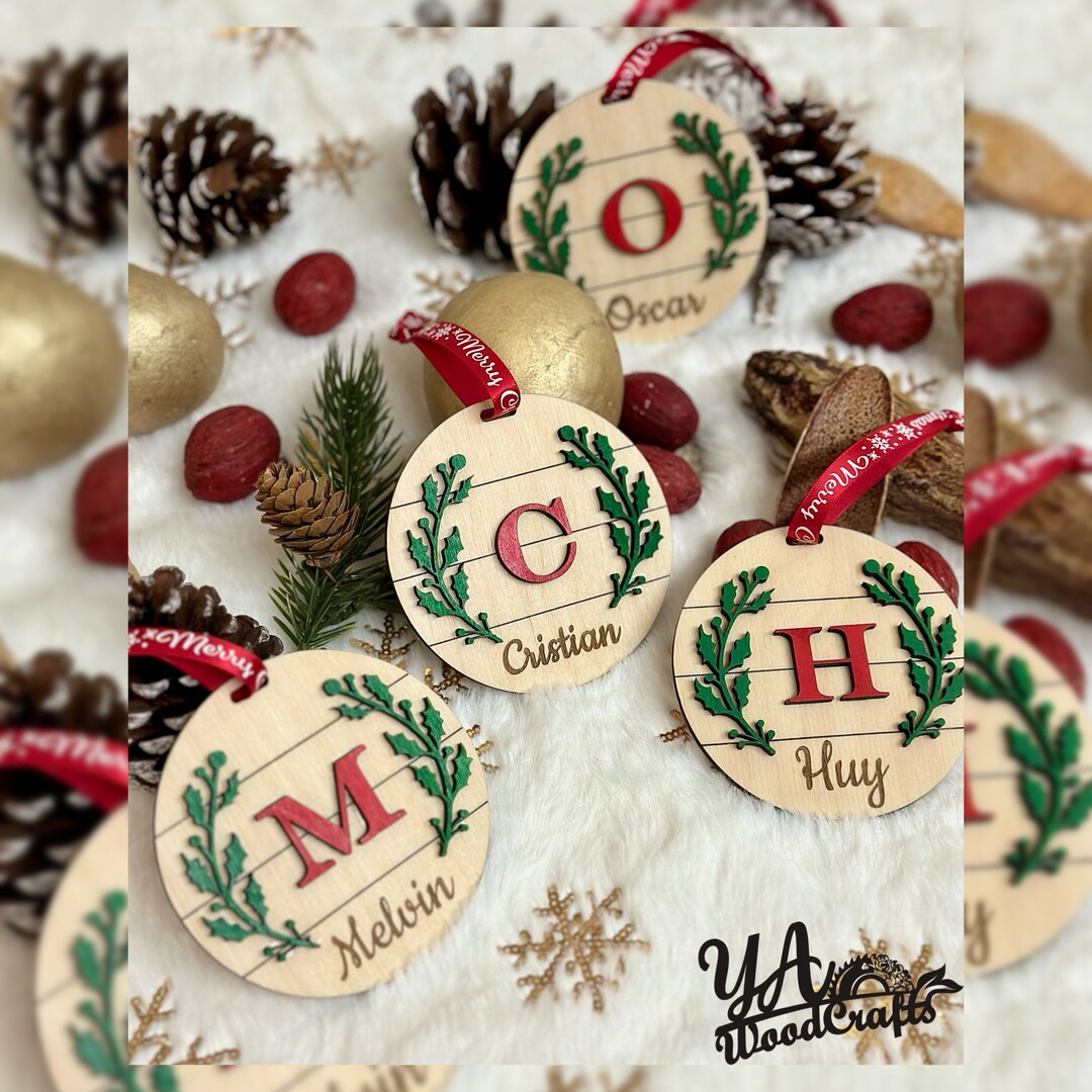 Christmas Ornament, Personalized Christmas Ornament, Shiplap Last Name