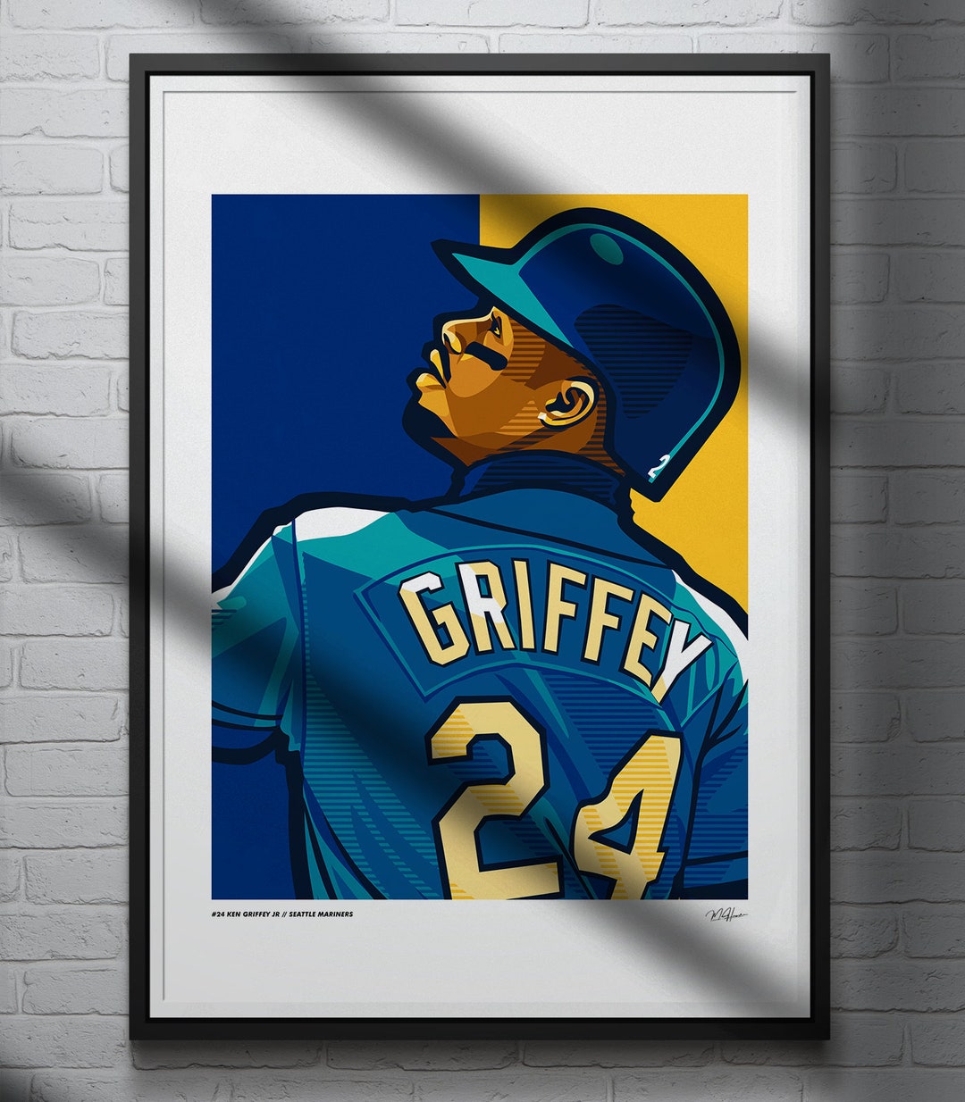 Ken Griffey Jr Poster V3 Seattle Mariners Baseball INSTANT Etsy