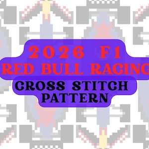 2026 F1 Red Bull Racing point de croix // modèle PDF à télécharger