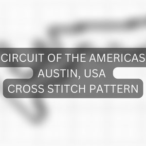Formula 1 Circuit of the Americas, Austin, Texas, USA cross stitch pattern PDF