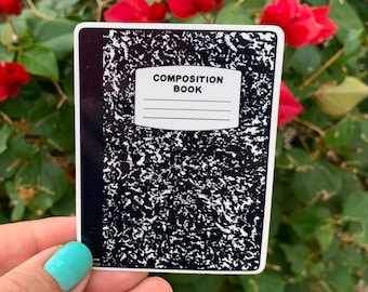 Composition Book Notebook Vinyl Sticker