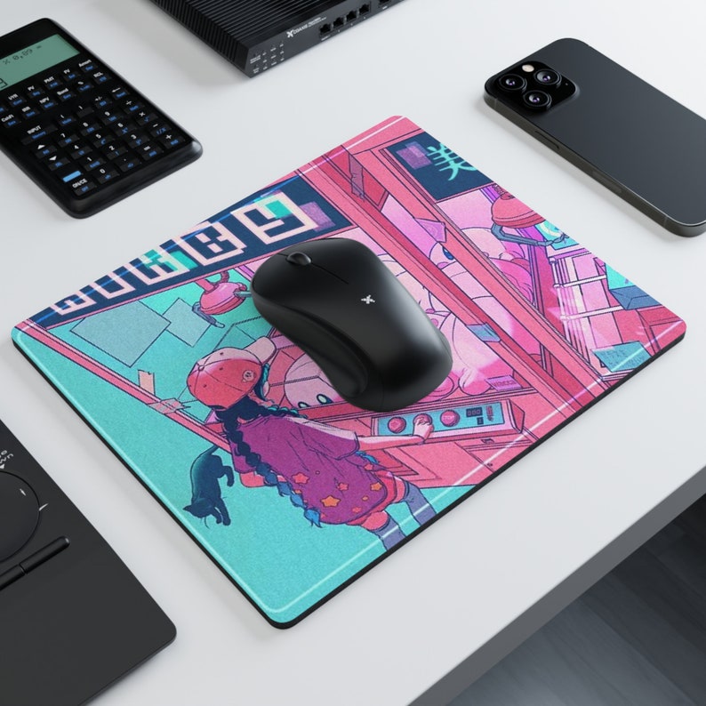 Nitemarketco Retro Kirby Anime Mouse Pad Purple Anime Etsy