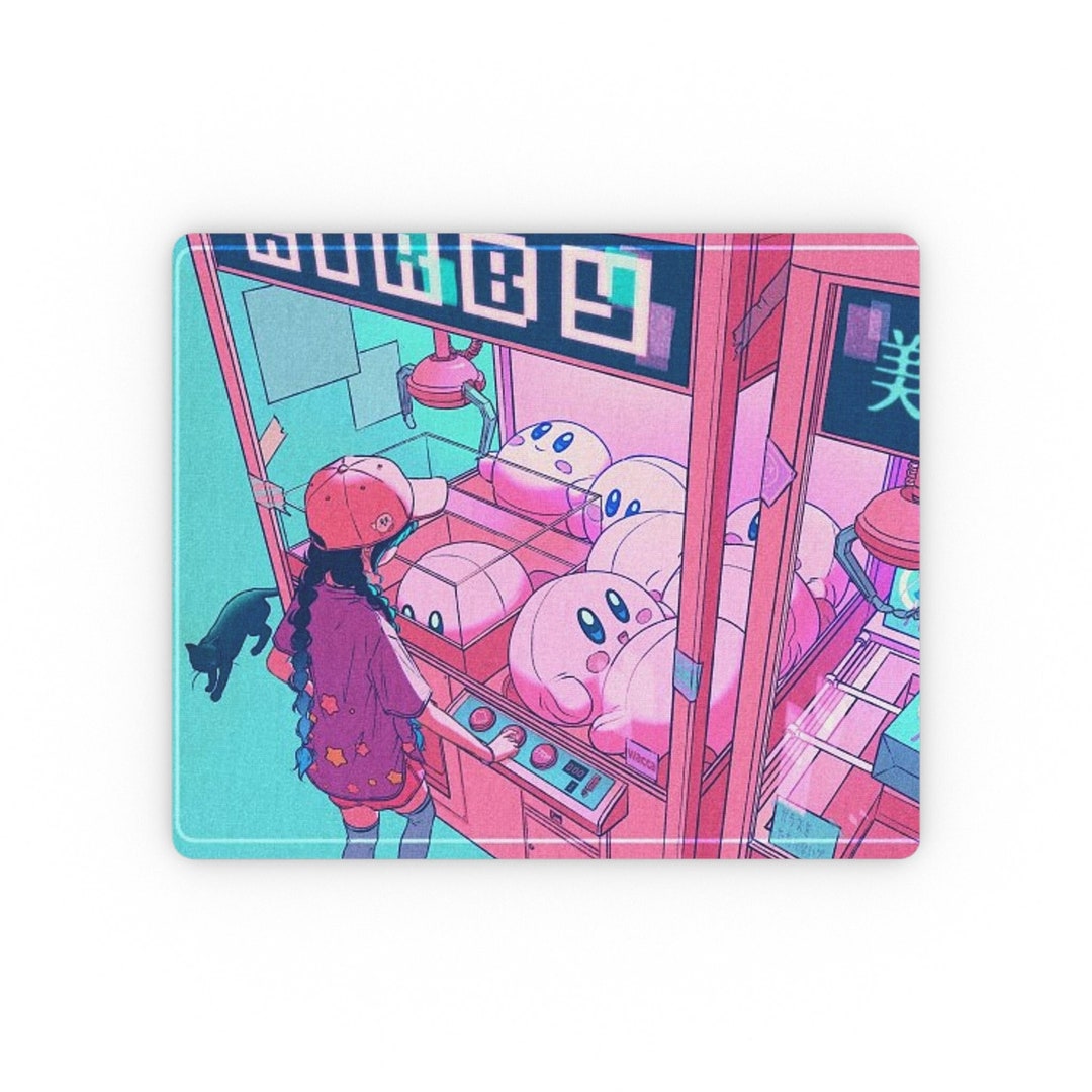Nitemarketco Retro Kirby Anime Mouse Pad Purple Anime Etsy