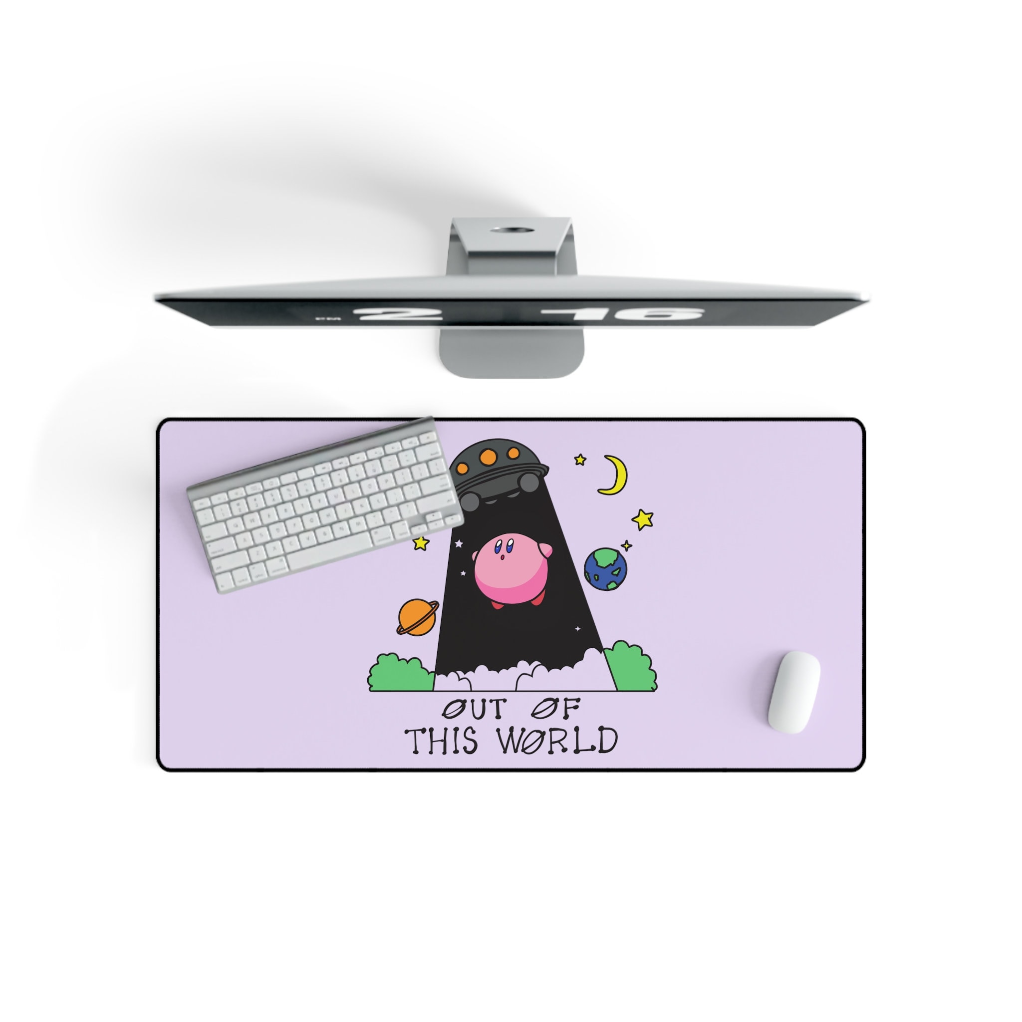 NiteMarket Co Kirby UFO Desk Mat Extra Large Desk Mat Sold By Nitemarket co kirby ufo desk mat extra large desk mat sold by