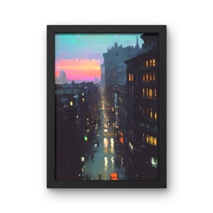 Downtown After the Rain | Beautiful Wall Art | Digital Download | Instant Printable Art Download