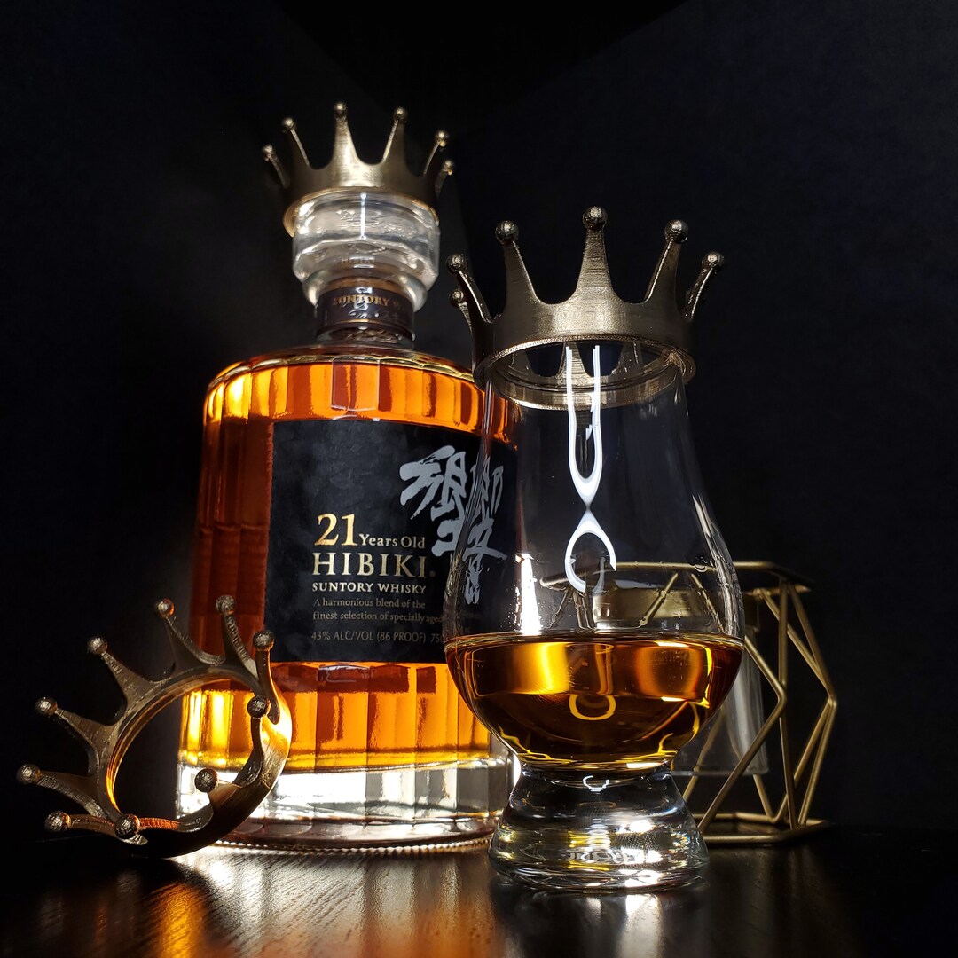 Glencairn Crown Whisky Glass Topper Gold Etsy