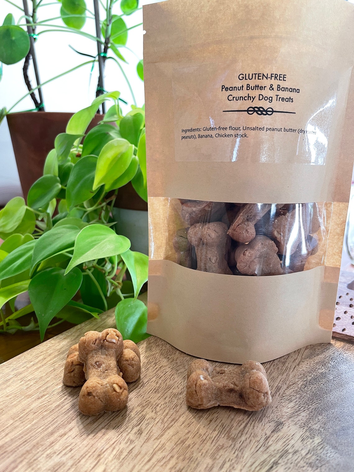 Image showcasing Peanut Butter & Banana Dog Treats. All Natural, Healthy, Home Made ...