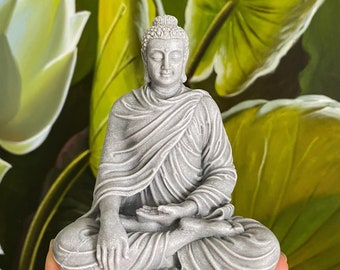 Small Buddha Statue, Gautama Shakyamuni Buddha Indoor Outdoor Meditation, Garden Decor