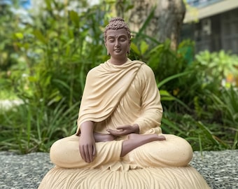 Gautama Buddha Statue, Shakyamuni Buddha Sitting In Meditation, Composite Statue, Feng Shui, Zen Decor