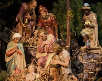 Christmas Nativity Set 10 Pieces -  Nativity Figures, Resin Nativity Figures, Nativity Set Indoor, Christian Christmas Decor, Nativity Scene