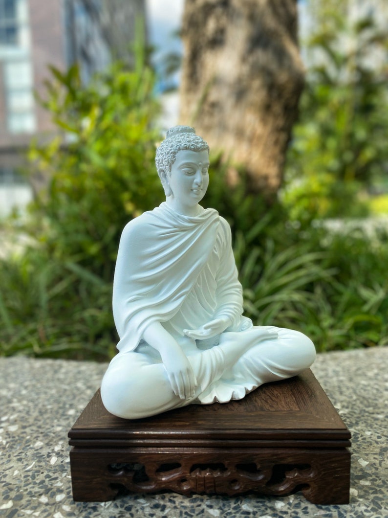 White Gautama Buddha Statue Shakyamuni Buddha Buddha Statue Etsy