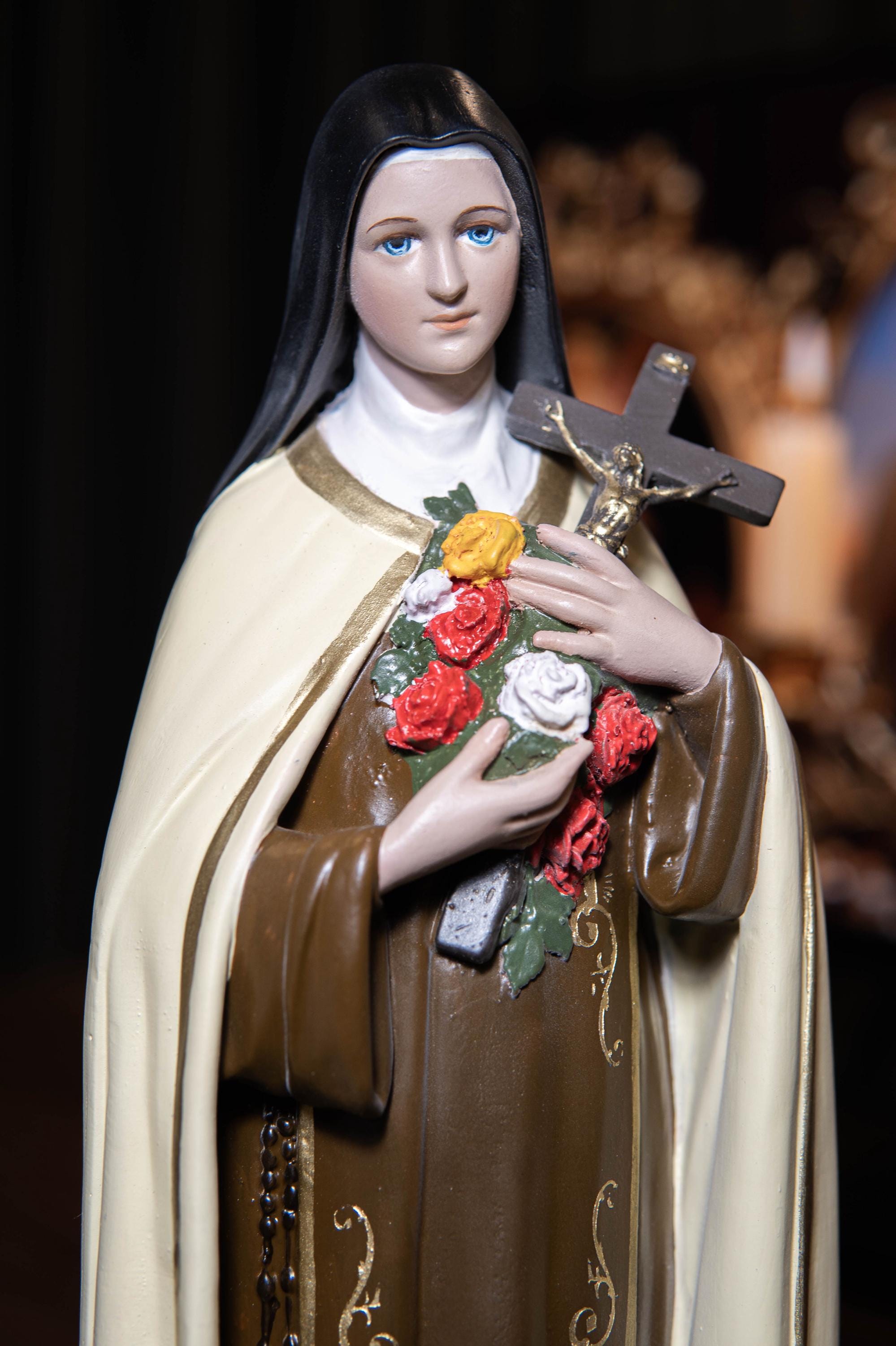 Hand-painted St Therese of Lisieux Statue - Virgin Mary Statue ...