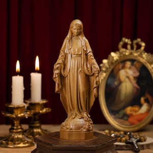Our Lady of Grace Statue Virgin Mary Blessed Mother Statues Catholic Gifts Christian Decor Religious Gifts for Women & Men Home Decor