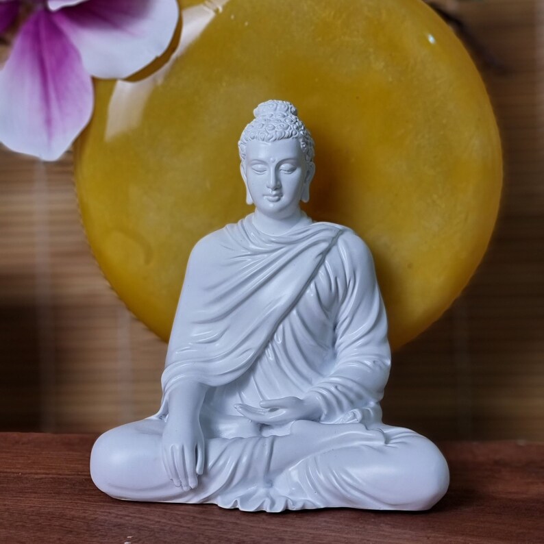 White Gautama Buddha Statue Shakyamuni Buddha Buddha Statue Etsy
