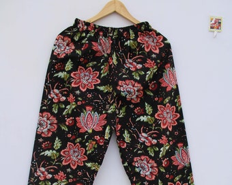 Cotton Palazzos- Pajamas Bottoms - Cotton Pajamas Bottoms - High Quality Cotton Pajamas - Loungewear - Hand Block Print