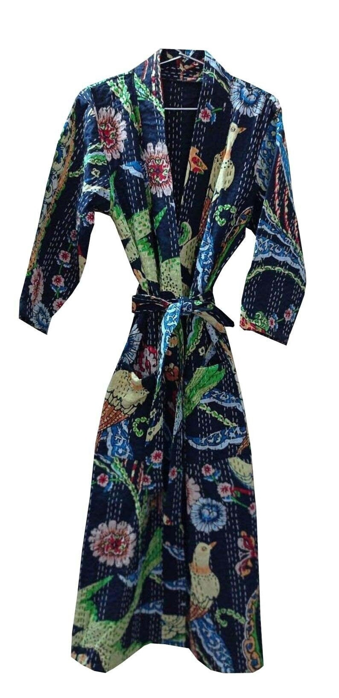 Hand Made Robe OFMD Cotton Robes Embroidery, Robes Cotton, Handmade Robes, Kantha ...