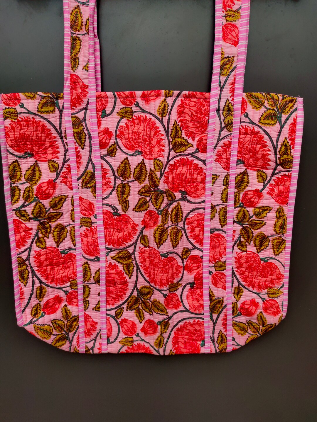 Indian Quilted Making Tote Bag Women Shopping Totes Bag Etsy