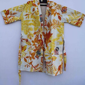 Batas de algodón OFMD bordadas, batas de algodón, batas hechas a mano, kimono kantha, batas, regalo, kimono, bata, abrigos de algodón, bata hecha a mano