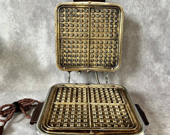 Vintage Dominion Waffle Iron Waffler Maker Griddle Etsy