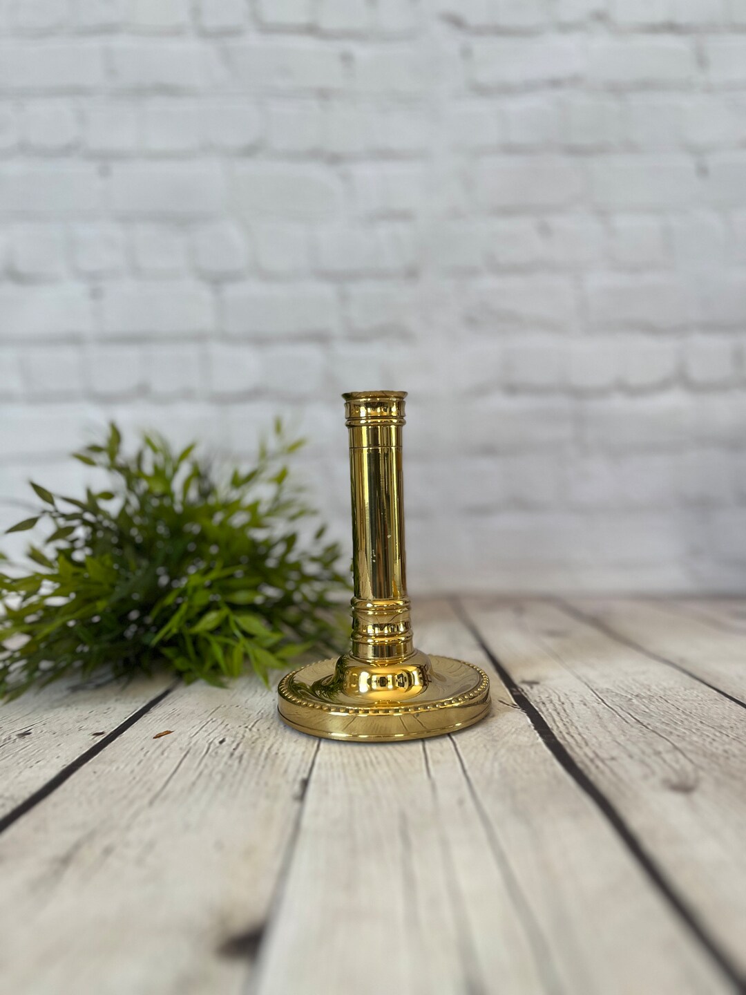 Baldwin Brass Candlestick Vintage HEAVY Candle Holder Etsy