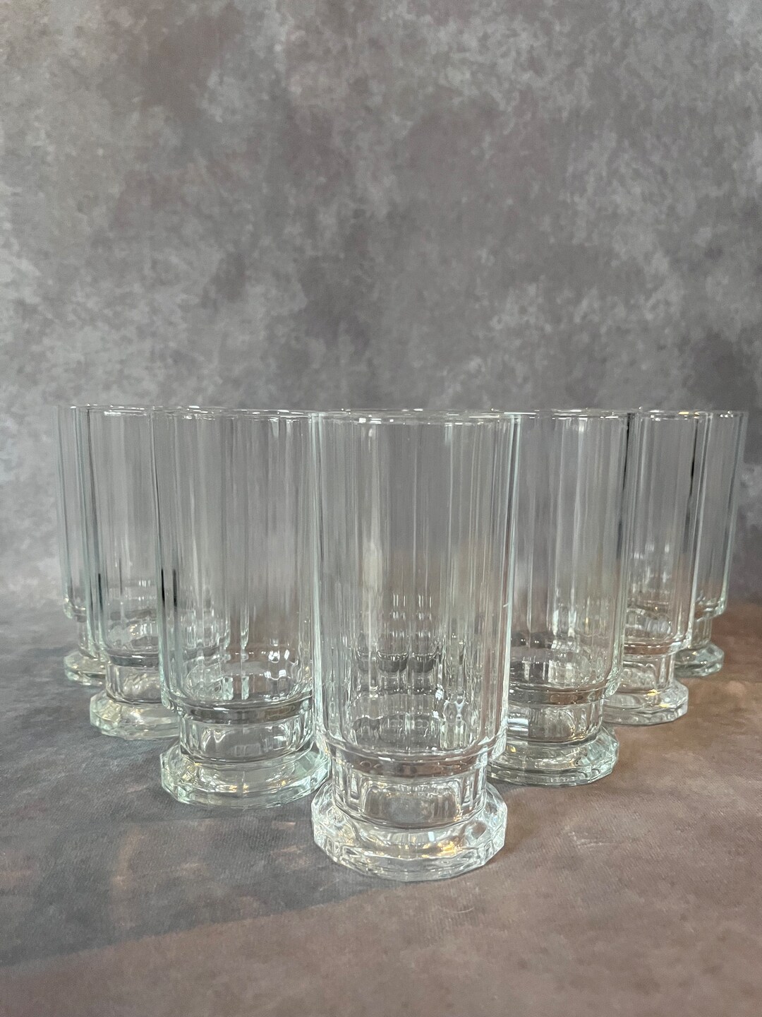 Vintage Dansk Glassware Water Glasses Tall Cocktail Set of 9 Etsy