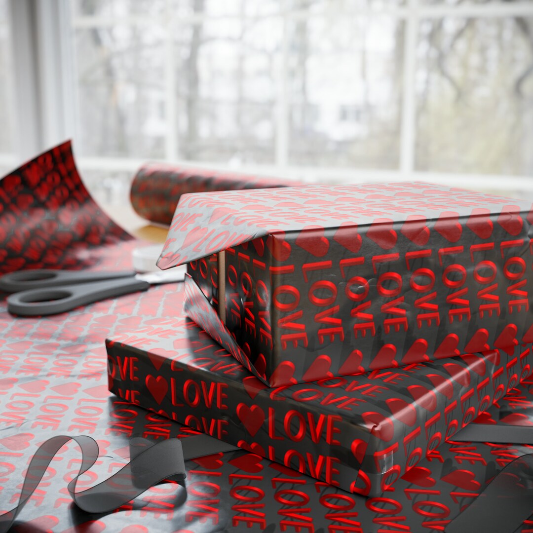 I Love You Gift Wrap Heart Gift Wrap Paper Romantic Gift Etsy i-love-you-gift-wrap-heart-gift-wrap-paper-romantic-gift-etsy