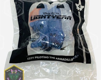 Izzy pilotando el armadillo n.° 4 Lightyear Disney Pixar McDonald's 2022 Happy Meal Toy x1 *NUEVO SELLADO*