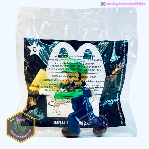 Flashlight Luigi #3 Super Mario Brothers Movie McDonalds 2023 Happy Meal Toy x1 *NEW FACTORY SEALED*