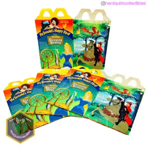 Sleeping Beauty & Prince Phillip Walt Disney&#39;s Sleeping Beauty Vintage McDonalds 1997 Happy Meal Box x1 *NEW/UNUSED*