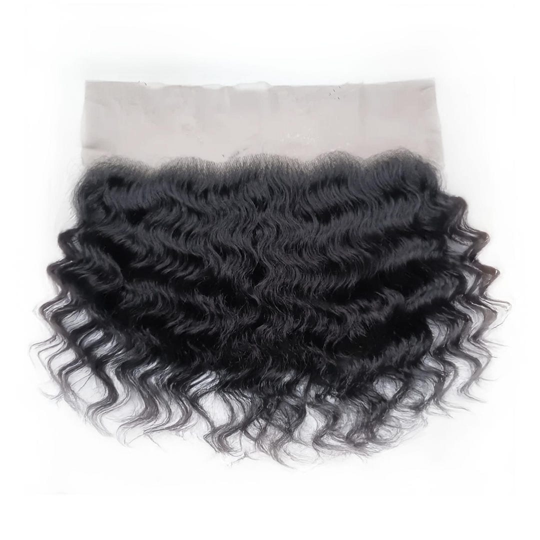 Curly 13*4 Lace Frontals. 100% Human Hair| Raw Indian Hair Swiss Lace ...