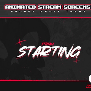 5 Grunge Animierte Twitch Stream Bildschirme| Lo-fi Streamer Paket | Twitch Stream Bildschirme, animierte Bildschirme