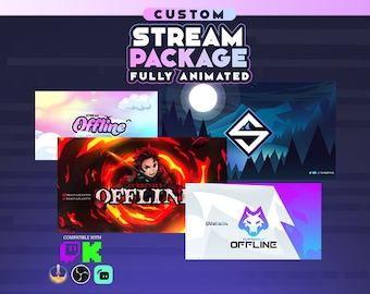 Custom Twitch Animated Stream Package  l  Custom Twitch Overlay Package  l Twitch Alerts  l  Twitch Panels | animated twitch overlay