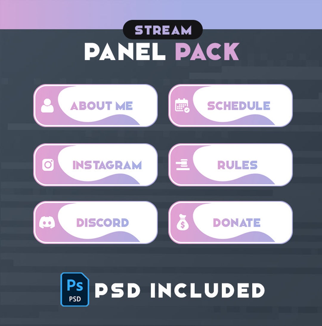 Twitch Panels - Pastel Pink and Purple - Stream Panels | Twitch Stream ...
