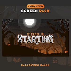 Halloween Animated Twitch Stream Screens| Streamer Package | Twitch Stream Screens, Animated Screens. Twitch Overlay Stream Pack
