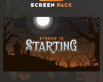 Halloween Animated Twitch Stream Screens| Streamer Package | Twitch Stream Screens, Animated Screens. Twitch Overlay Stream Pack