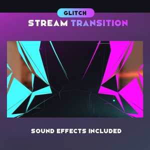 Cyberpunk Glitch-overgang | Geanimeerde streamovergang | Roze en blauwe stroom Stinger | Twitch-overgang | Twitch Stinger