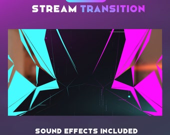 Cyberpunk Glitch Transition | Animated Stream Transition | Pink and Blue Stream Stinger | Twitch Transition | Twitch Stinger