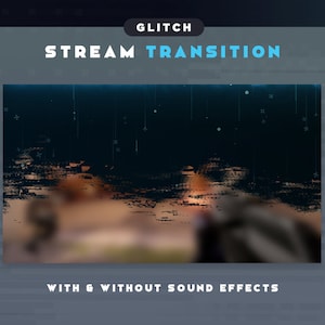 Blue Glitch Transition | Animated Stream Transition | Blue Stream Stinger | Twitch Transition | Twitch Stinger