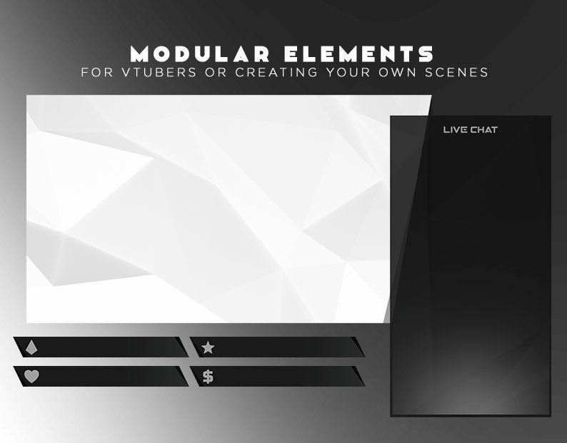Streaming Layout Minimal Minimal Monochrome Animated Stream Package | Twitch Overlay, Alerts ...