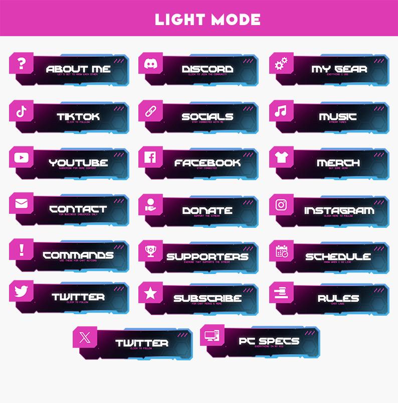 Twitch Panels Cyberpunk Twitch Panels Stream Panels Twitch Stream