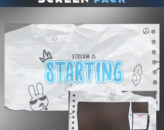 Notebook Rebel Animated Stream Overlay Pack -  Animated Twitch Stream Screens | Twitch Stream Screens, Animated Screens