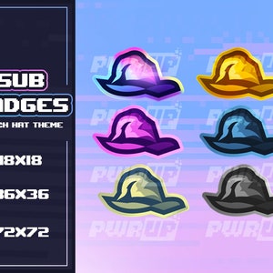 Witch Hat Twitch Sub Badges/Bit Badges