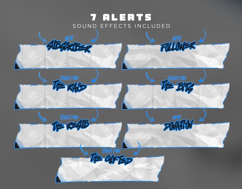 Blue Vandalism Animated Stream Package | Twitch Overlay, Alerts ...